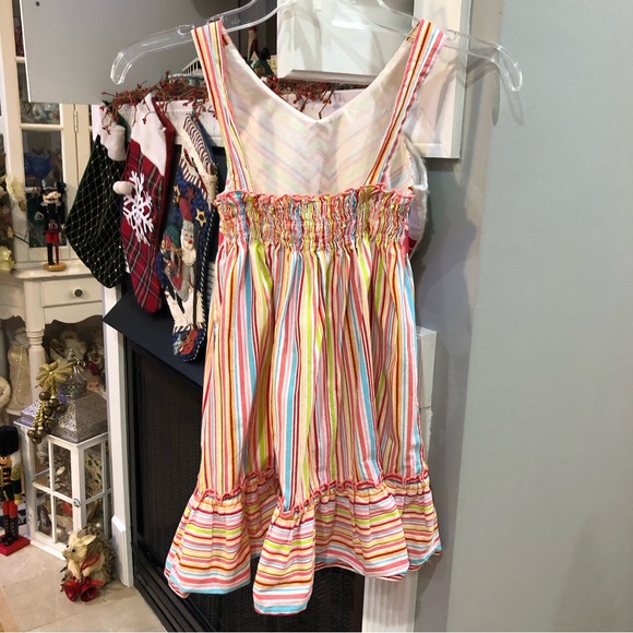Bonnie Jean Girls Striped Ruffle Bow Dress - Picture 4 of 6